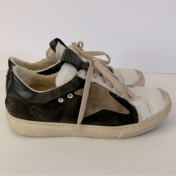 L’idea by Lori Distressed Star Leather Sneakers Size 39 (8). - Picture 6 of 10